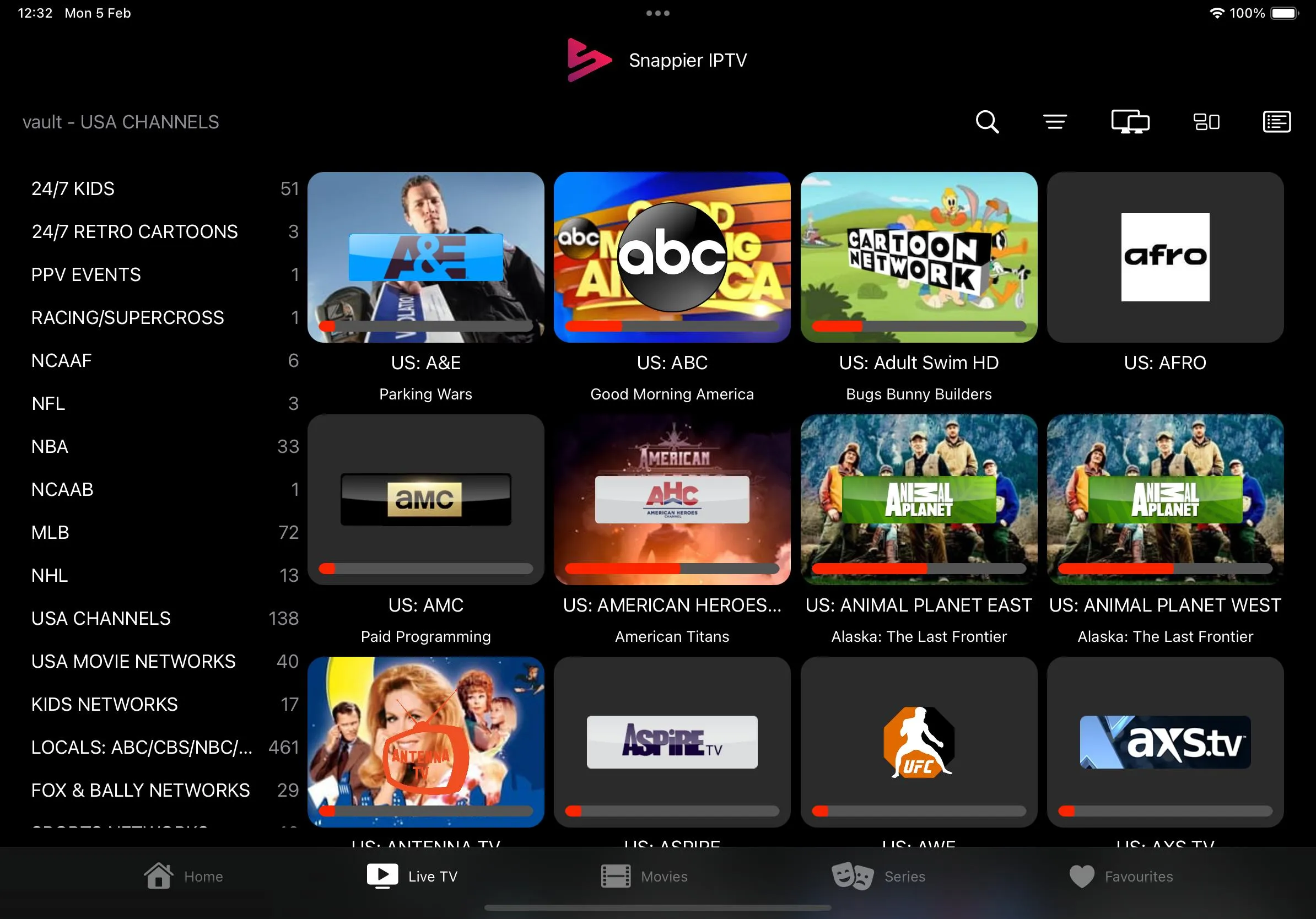 iPad Live TV