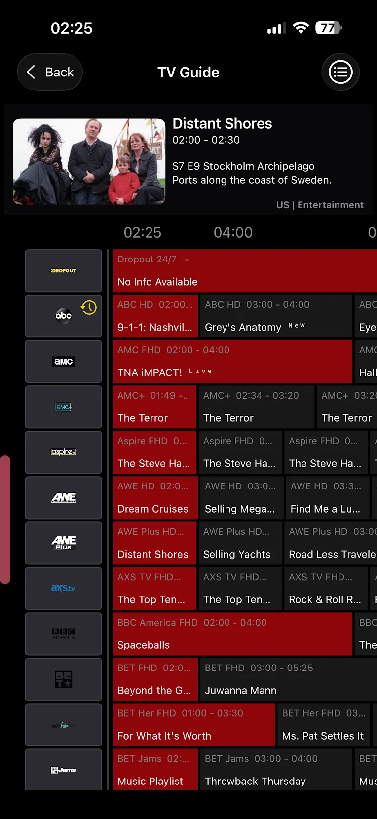 iPhone EPG