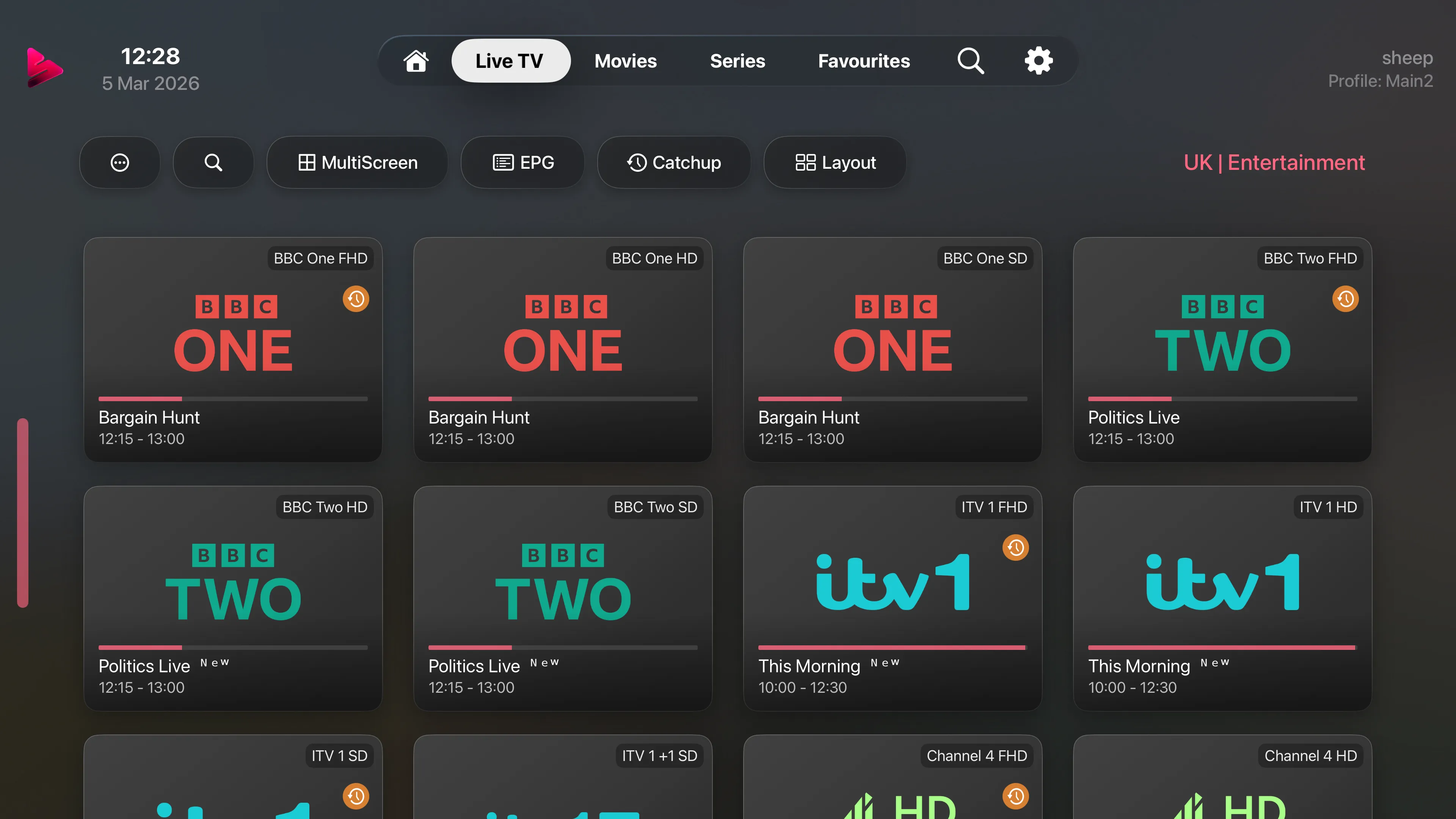 Apple TV Live TV
